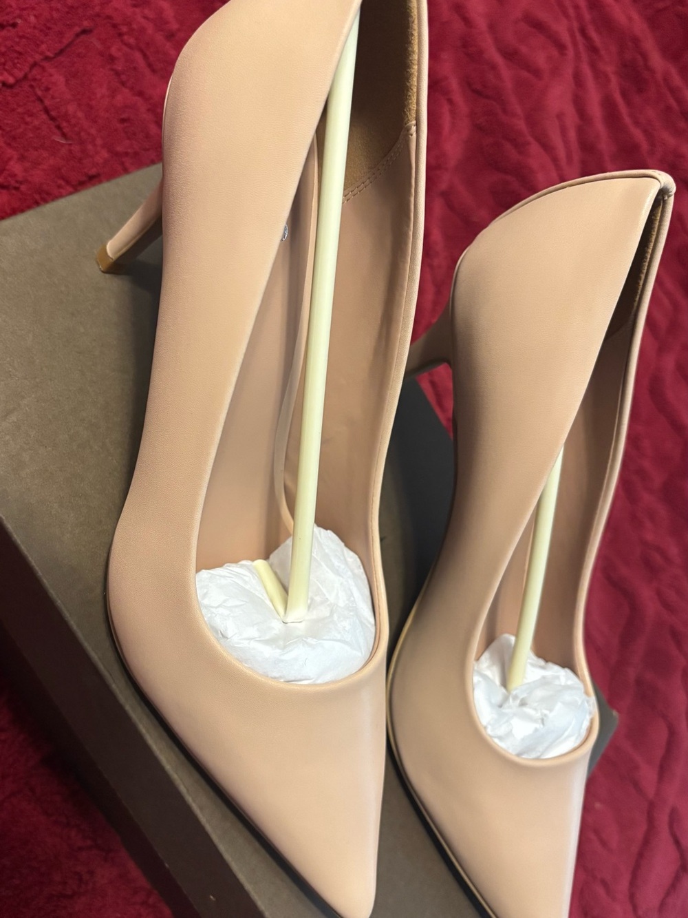 Paolo Blush Nude Pointed-Toe Stiletto Pumps